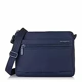 Hedgren EYE Damen Umhängetasche mit RFID Schutz – Kleine Crossbody Tasche wasserabweisend mit Reißverschlusstaschen & verstellbarem Gurt – 22 cm – Total Eclipse