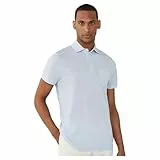 Hackett London Herren GMD Pocket JSY Ss Polo, Blue (Heather), XL