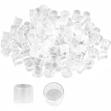 100 Stück Tattoo Tintenbecher,Tattoo Farbe,Einweg Farbbehälter,Kunststoffe Tattoo Kappe Inks Cups,Small Tattoo Tinte Farbkappen,für Profis und Hobby Tätowierer Tattoo Zubehör (Transparent)