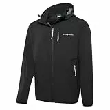 Black Crevice Herren Softshell Jacke mit abnehmbarer Kapuze I Warmes Fleece Innenfutter I Wasserdicht, winddicht & atmungsaktiv I Funktionsjacke, Outdoor-, Sport- & Übergangsjacke, schwarz, L