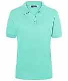 James & Nicholson Damenpolo Classic - Piqué-Poloshirt mit gestrickten Bündchen | Farbe: Mint | Grösse: M