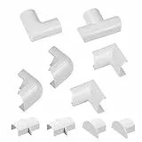 D-Line CLOAP3015W Mini Kabelkanal Clip-Over Verbindungsstücke Multipack, Aufsteckbare Verbindungsstücke, Verbinden Sie mehrere 30x15mm Kabelkanäle - 10-teiliges Kabelkanal Zubehör Set - Weiß