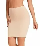 Prontiaduscire Damen Shapewear Unterrock Halka – Hohe Taille Bauchweg Miederrock mit Taillentrainer, Nahtlos Atmungsaktiv Body Shaper unter Kleid, Anti-Scheuern Formende Unterwäsche - 115EU2 Beige XL