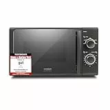 CASO | M20 EASY Mikrowelle | Testsieger, einfache Bedienung, 20 L Garraum, 700 Watt Leistung, Drehteller Ø 25,5cm, 2 Auftauprogramme, anthrazit, Schwarz