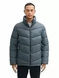 TOM TAILOR Herren 1042207 Pufferjacke mit verstaubarer Kapuze, 27604-Stormy Blue, L