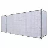 NOOR Bauzaun-Plane Profi 176 x 341 cm (Standardmaß) I wasserdichte Abdeckplane mit Ösen aus belastbarem PE-Gewebe 140 gr/m² I Hochwertige Sichtschutz-Plane I 2 Jahre Garantie I In- & Outdoor I Weiß