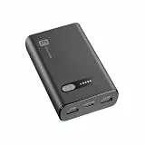 Cellularline - Fast PD 10000 - Tragbares Schnellladegerät - Power Delivery 10.000 mAh -+72 Stunden Ladezeit - USB-C-Anschluss: 18 W/Output: 20 W PD - 2 USB-Anschlüsse: Output: 18 W - Schwarz