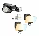 OREiN Außenstrahler Bundle - 1600LM Dual-Kopf Smart Flutlicht + 2800LM Bewegungsmelder Licht - Komplette Haus Sicherheit Lösung