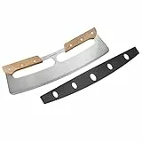 Westmark Pizza-Schneid-/Wiegemesser Pro, 35 cm, inkl. Klingenschutz, extra scharfe Klinge, ergonomischer Holzgriff, Edelstahl/Kunststoff/Holz, 13262260