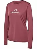 newline Women's nwlBEAT LS Tee Woman Shirt, Maroon, XS