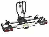 EUFAB 11601 Fahrradträger ProBC2+ Heckträger für große Heckklappen, für 2 Fahrräder, 60 kg Nutzlast, Schnellverschluss, Abklappbar, abnehmbare/abschließbare Rahmenhalter, erweiterbar auf 3 Schienen