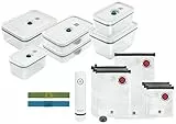 ZWILLING Fresh & Save Vakuum Starterset für Lebensmittel, Glas, 16-teilig, inkl. Dose, Pumpe und Beutel, La Mer