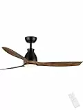 Newday DC Motor Deckenventilator mit LED Beleuchtung Fernbedienung Leise, 132cm Deckenventilator Holzige mit Lampe, Deckenventilatoren mit Licht Dimmbar, 3 ABS Klinge für Schlafzimmer, Wohnzimmer