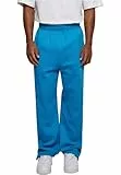 Urban Classics Herren Trainingshose Sweatpants, Jogginghose für Männer, Straight Leg, Reißverschlüsse an den Beinabschlüssen, L, Turquoise