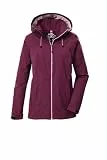 killtec Damen Regenjacke/Funktionsjacke wasserdicht mit Kapuze Damen Regenjacke OOKS 1, weintraube, 40, 43767-000