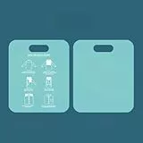 Hemdklappbrett, Einfache und Schnelle Kleiderordner für T-Shirts, Röcke und Hosen, Stilvolles Wäscherei-Organizer-Werkzeug mit Abgerundeten Ecken, Geeignet für, Ringloy-Loch-Design für (WHITE) (BLUE)