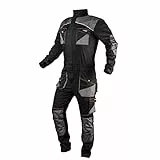 NEO TOOLS HD Slim Arbeitsoverall, 60% Baumwolle, körpernah, Taschen, profilierte Ellbogen und Knie, elastischer Bund, Knietaschen, dreifach genähte Nähte, Beinverlängerung, reflektiere (L)