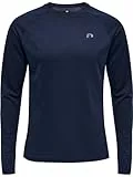 Newline Men's Men CORE Running T-Shirt L/S, Schwarze IRIS, L