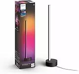 Philips Hue White & Color Ambiance Gradient Signe LED Tischleuchte (1.040 lm), dimmbare Lichtsäule mit 16 Mio. Farben & Farbverläufen, smarte Lichtsteuerung über Sprache und App, schwarz