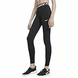 NIKE Mädchen Pro Leggings, Schwarz-Weiss, Large