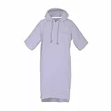 Tom Tailor Surf Poncho für Damen und Herren, S-M, 100% Baumwolle/Frottier, Badeponcho mit Kapuze, Bauchtasche und Logostickerei, Lila (Soft Lilac)