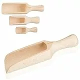 Smart-Planet 3er Set Gewürzschaufel aus Holz in versch. Größen - Abfüllschaufel - Futterschaufel - Holzschaufel für Gewürze, Kaffee, Tiernahrung etc.