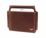 Golden Head Geldklammer, 11x9 cm, Braun, Unisex, Leder, Clip-Funktion, Zweifarbiges Design, Edles Rindleder