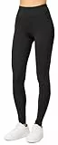 Merry Style Damen Lange Leggings aus Viskose MS10-143 (Schwarz, XL)