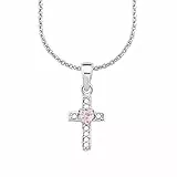 Amor Kette mit Anhänger 925 Sterling Silber Mädchen Kinder Sets, mit Zirkonia synth, 35+3 cm, Kommt in Schmuck Geschenk Box