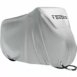 Favoto Fahrradabdeckung Wasserdicht Fahrrad Abdeckplane 210D Oxford-Gewebe Fahrradgarage Plane Fahrrad schutzhülle mit Beutel 200 x 110 x 70 cm Silber