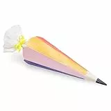 HIKIhooray Geschwister Schultüte 40 cm – kleine Zuckertüte zum Schulanfang Farbmix Stiftform aus stabilem Karton mit Stoffverschluss & Schleife für Süßigkeiten & kleine Geschenke