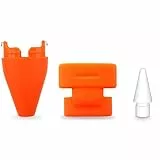 sciuU Set von Spitzen + Kappe Kompatibel mit Logitech Crayon Digitaler Zeichenstift, Ersatzzubehör Bleistiftspitze + Bleistiftspitzen Abdeckung Hülle + Schutzkappe Combo für Logitech Crayon, Orange