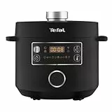 Tefal Turbo Cuisine Multikocher 4,8L, High-Speed & 10 Programme: Dampfgarer, Schmoren, Anbraten, Sous-vide, Reis & mehr, Verzögerung & Warmhaltefunktion, Antihaft, Zubehör inkl., Schwarz, CY7548
