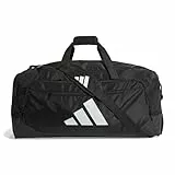 adidas Unisex Training Defender Duffle Bag Large Duffel Bag, Black/White, One Size