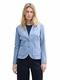 TOM TAILOR Damen 1038703 Basic Ottoman Blazer mit Taschen, 37106 - Flawless Blue, XL
