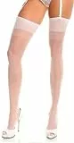 GLAMORY Damen Strapsstrümpfe Perfect 20 DEN, Weiß (Weiß), Large (Herstellergröße: L-(44-46))