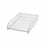 MAUL Briefablage aus Acryl | Elegante Briefablage A4 | Vertikal und treppenförmig stapelbar | Standsichere Dokumentenablage für Büro und Schreibtisch | 33,1x24,7x6,2cm | Transparent