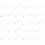 WillTen 30PCS 20G Plastik Nasenstecker Verstecken Piercing für Schule, 7mm Kunststoff Klar Nase Piercing Korkenzieher L Form, Clear Piercing Retainers Schmuck-Set für Frauen Männer