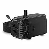 Biling Wasserpumpe 25W 1200 l/h für 25W–35W Solar Teichpumpe mit Filter und Trockenlaufschutz, Solar Springbrunnen für Außen, verwendet mit Solarmodulen für Kleine Teiche, Garten Wasserspiele