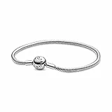 PANDORA Damen-Armband mit Kugelverschluss, glatt 925 Silber 17 cm-590728-17