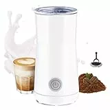 Huogary Milchaufschäumer Einfacher Milchaufschäumer und Dampfer 2-in-1 Milchdampfer mit heißem Milchschaum und heißer Milch für Latte, Macchiato, Cappuccino (weiß)
