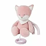 Nattou Mini-Spieluhr aus und Polyester, Fuchs Alice, Wiegelied «La-Le-Lu», Mit Beißring, Ca. 23 cm, Alice und Pomme, Rosa