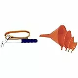 Brüder Mannesmann M 178 Ölfilter-Bandschlüssel & Trichtersatz, langes Modell, PVC-Handgriff, 4-tlg., Kunststoff, orange, 50/75/100/125 mm, M 455-4