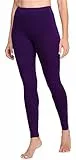 Ladeheid Damen Lange Leggings aus Viskose LA40-201(Pflaume, 42)