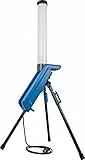 as - Schwabe CENTRA 360° LED Lichtsäule 70 W, 7000 Lumen - mobiler Tower Baustrahler 135 cm - 1,8 m Kabel mit Stecker - Arbeitsleuchte klappbar - zusätzliche Schutzkontaktsteckdose - IP44, 46373