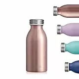 Autsel Trinkflasche Thermo Edelstahl 350ml für Heiße und Kalte Getränke für Büro Sport Outdoor Camping Rose Gold