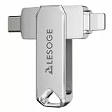 LESOGE 128GB USB Stick 3.0 für Phone, Android und Computer, 3 in 1 Speicherstick, Externer Speicher für Dateiübertragung