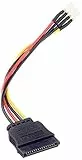 Delock Kabel Power SATA 15 Pin Stecker  Floppy 4 Pin Stecker 15 cm, Schwarz, Rot, Gelb, 15cm, 3 Stück