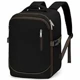 Yankony Handgepäck Rucksack Flugzeug 40x30x20 für Ryanair 14 Zoll Laptopfach Reiserucksack 24L Cabin Bag Unter Sitzplatz Travel Backpack für Herren Damen, Schwarz
