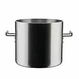 Alessi Convivio DC100/24 - Trilamin Design-Topf, Geeignet für Induktion, Edelstahl und PVD mit Magnetischem Stahlboden, 24 cm, Satiniert